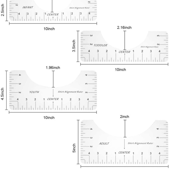 Tshirt Ruler Alignment Guide - Picture 2 of 7